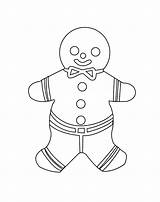 Gingerbread Baby Coloring Page sketch template