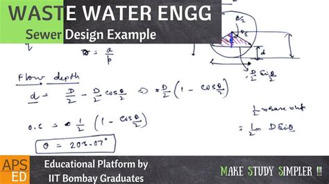 Sewer Design Example | Waste Water Engineering - YouTube