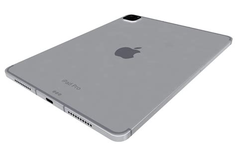 Apple IPad Pro 2022 4th Gen Silver - 3D Model by Rever_Art