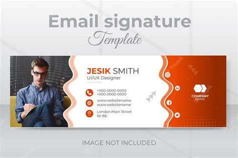 Premium Vector | Email signature template design or business concept banner template