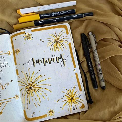 20+ January Bullet Journal Cover Page Ideas for 2021