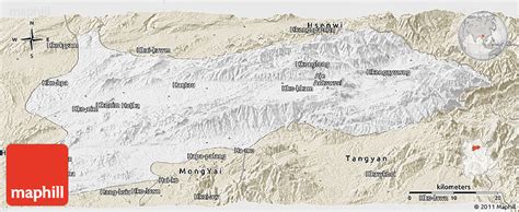 Classic Style Panoramic Map of Lashio