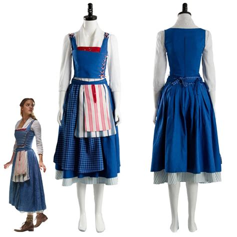 Beauty and the Beast Belle Emma Watson Maid Suit Cosplay Costume ...