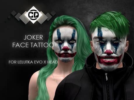 Second Life Marketplace - .:CQ:. Joker Face Tattoo