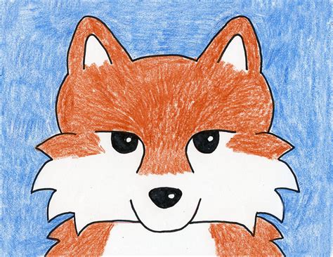 How to Draw a Fox Face - Art Projects for Kids