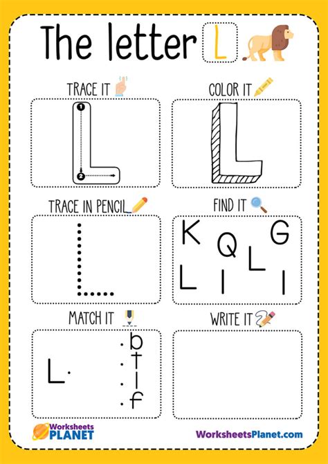 Printable Letter L Worksheets - LettersWorksheets.com