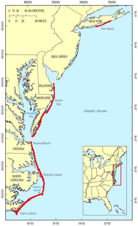 Florida Atlantic Ocean Map | Map of Atlantic Ocean Area