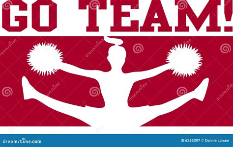 Cheerleader Go Team Maroon/eps Cartoon Vector | CartoonDealer.com #6283397