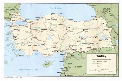 Mapas politico de Turquía