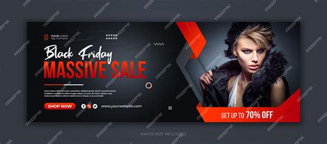 Premium PSD | Black Friday sale social media facebook cover template