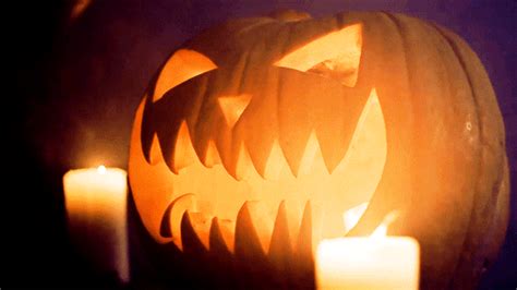 Jack O Lantern 33 Pumpkin With Candles GIF Animation