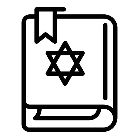 Torah book icon, outline style 14181936 Vector Art at Vecteezy