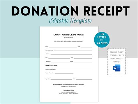 Nonprofit Donation Receipt, Donation Receipt Forms, Donation Receipt Template, Charity Donation ...