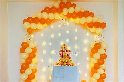 Special Decoration For Laxmi Ji Puja at Home With Balloons