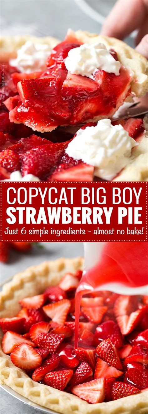 Copycat Frisch's Big Boy Fresh Strawberry Pie - The Chunky Chef