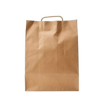 Brown Paper Bag Isolated With Reflect Floor For Mockup, Bag, Paper ...
