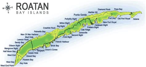 ROATAN MAP - Roatan - Gallery - SingleDivers.com Surface Interval INDEX