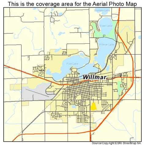 Aerial Photography Map of Willmar, MN Minnesota