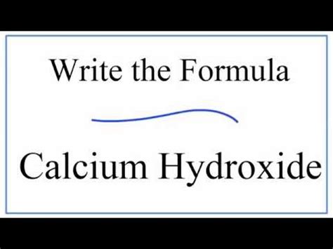 Writing the Formula for Calcium Hydroxide - YouTube