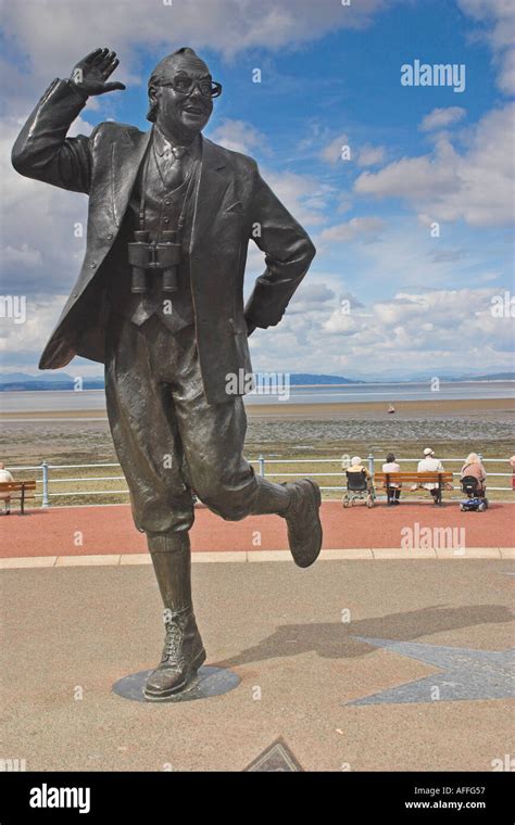 Statue of Eric Morecambe (of Morecambe and Wise) on the sea front ...