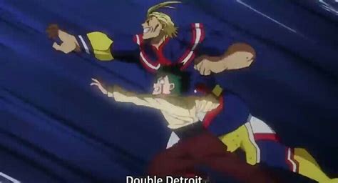 All Might and Midoriya vs wolfram / Double Detroit Smash!!!! From Movie ...