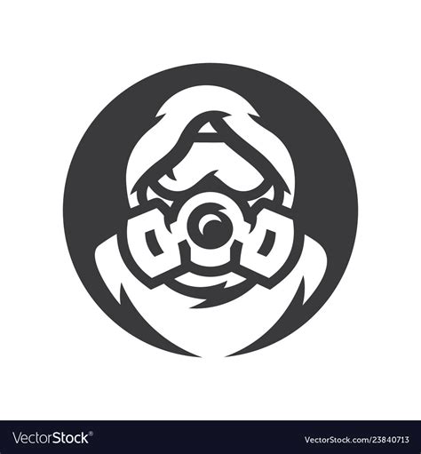 Nuclear post-apocalypse survivor simple Royalty Free Vector