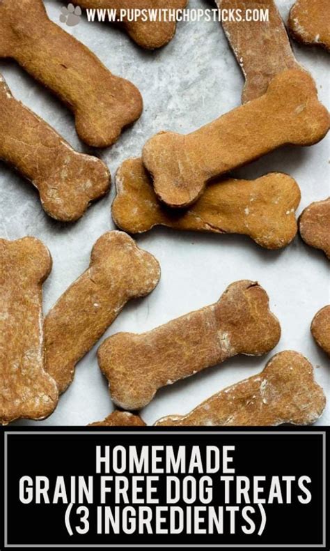 Homemade Grain Free Dog Treats (3 Ingredients) - Pups with Chopsticks