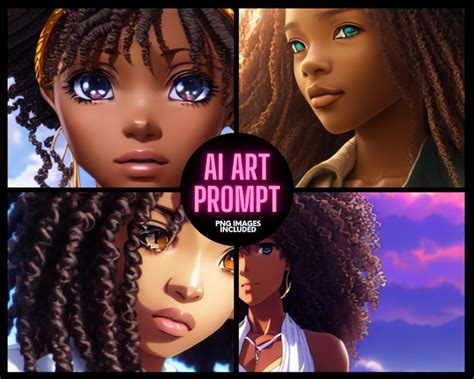 Midjourney Prompt, Anime Black Girls, AI Prompt, Cartoon Black Girls ...