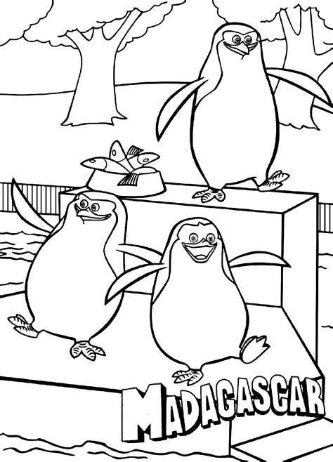 Penguins of Madagascar Coloring Pages » Print Color Craft