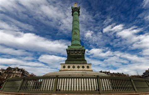 The July Column on Bastille Square in Paris, France. Stock Photo ...