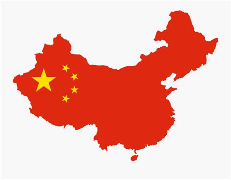 China Map Flag - China Country Shape Flag , Free Transparent Clipart ...