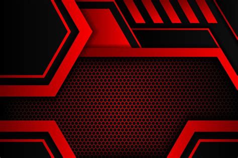 Geometric Red Background Black Graphic by noory.shopper · Creative Fabrica | Red background ...