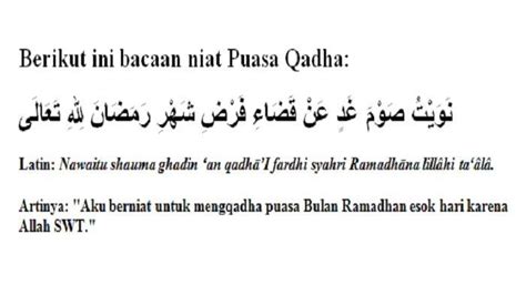 Bacaan Niat Puasa Qadha untuk Membayar Utang Puasa Ramadhan Beserta Doa Berbukanya - Posbelitung.co