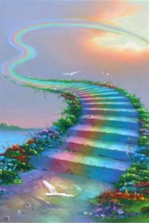 Beautiful pastel drawing of the rainbow bridge Rainbow Bridge Cat ...