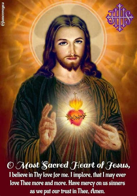 Prayers to the Sacred Heart of Jesus. | Heart of jesus, Sacred heart devotion, Sacred heart