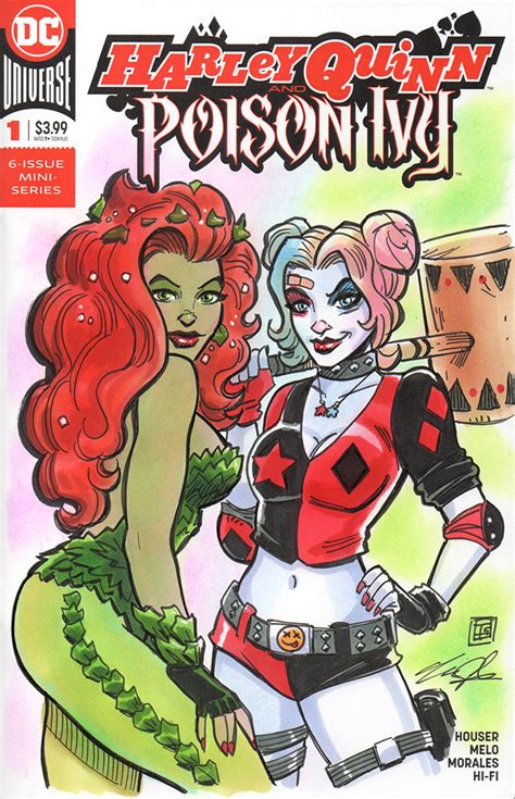 Harley Quinn Poison Ivy Sketch Cover by timshinn73 on DeviantArt