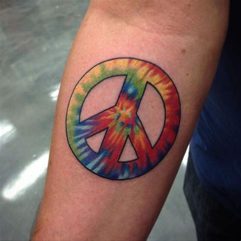 Watercolor tye died peace symbol @aj_tattoo @wa_ink_tattoo” | This pin was added using ...