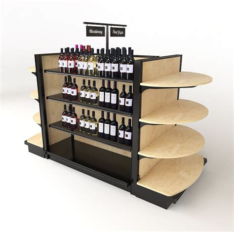 Wine Store Shelving Fixtures | Wood Gondola System | DGS Retail