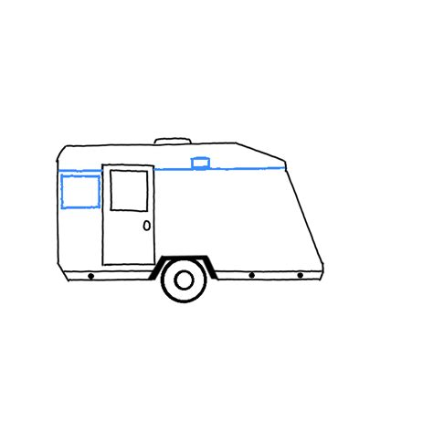 How to Draw a Caravan - Step by Step Easy Drawing Guides - Drawing Howtos