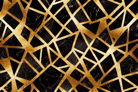 Premium Photo | Black and gold marble background seamless pattern