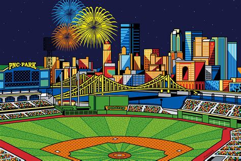 PNC Park fireworks by Ron Magnes