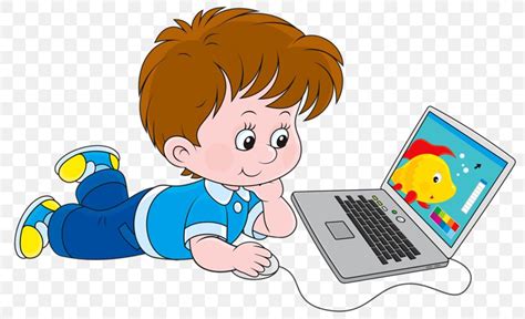 Kid Typing Clipart
