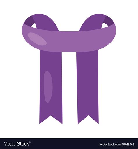 Purple ribbon campaign cancer Royalty Free Vector Image