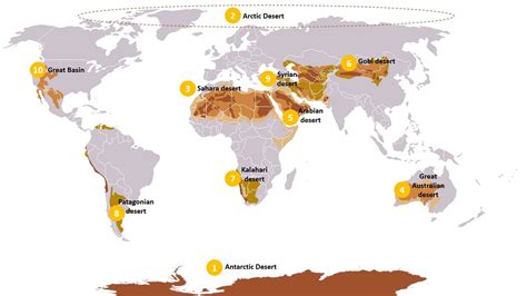 Main deserts of the world (with their location on a map) - Learner trip