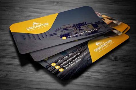 20+ Construction Company Business Cards Free Templates