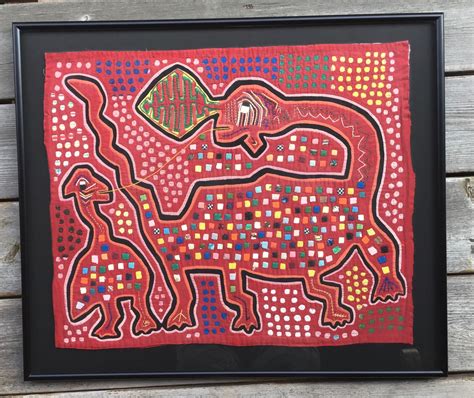 Vintage Molas Kuna Indian San Blas Islands Panama Framed Wall Art Cuna Molas Authentic Molas - Etsy