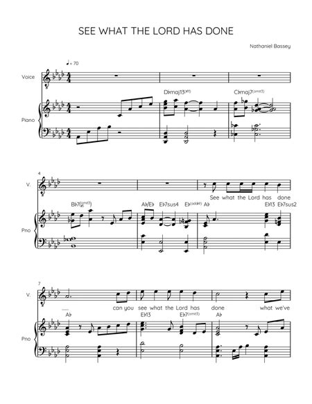 See what the Lord Has Done by Nathaniel Bassey - Small Ensemble - Digital Sheet Music | Sheet ...