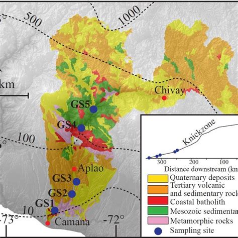 A: Map of the Western Cordillera. B: Geological map of the western... | Download Scientific Diagram