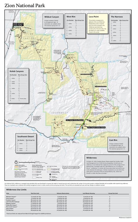 Zion National Park Map – Map Of The World