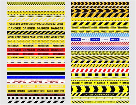 CAUTION TAPE SVG Bundle Caution Tape Clipart Instant - Etsy